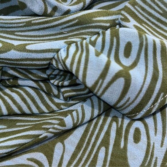 NWT Cinq A Sept Rayner Ruffle Trimmed MIDI Dress Size 8 Celeste Blue/Green - Picture 14 of 16